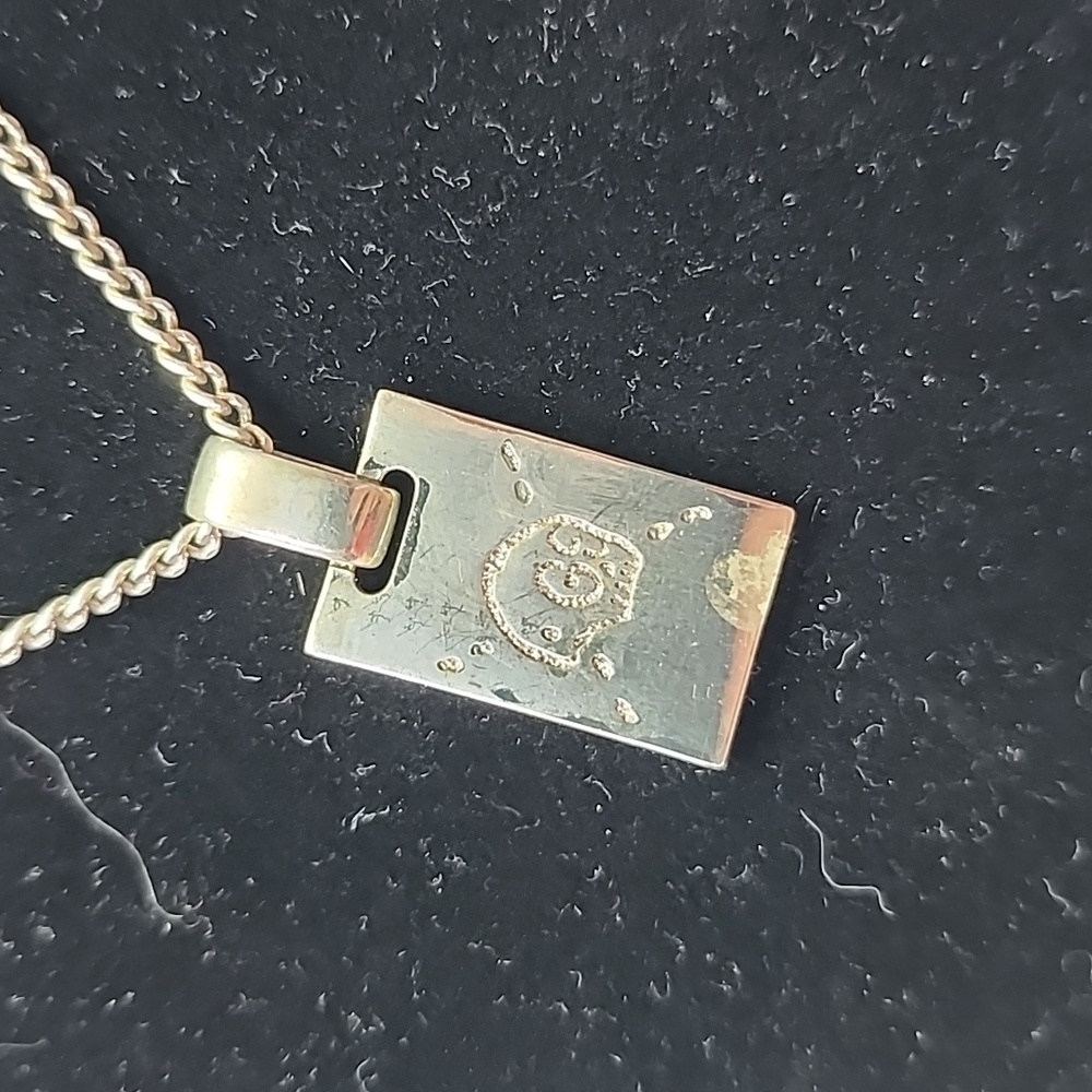 Gucci Ghost Sterling Silver Chain Double Sided Pendant Necklace - Picture 4 of 6